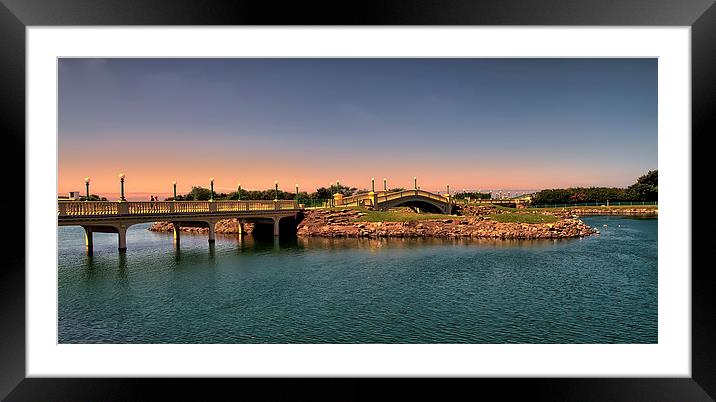 Venetian Bridge Framed Mounted Print by Roger Green