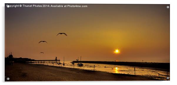 Golden Sunset Acrylic by Thanet Photos