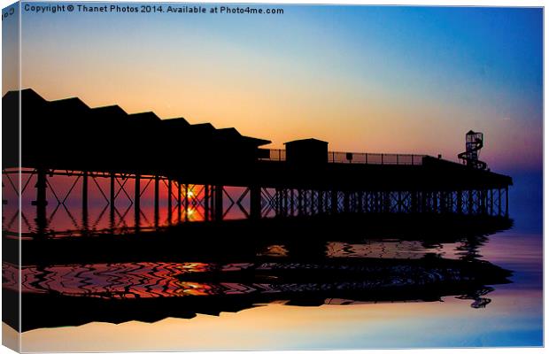 Pier in Silhouette Canvas Print by Thanet Photos