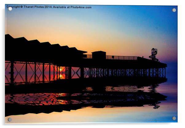 Pier in Silhouette Acrylic by Thanet Photos