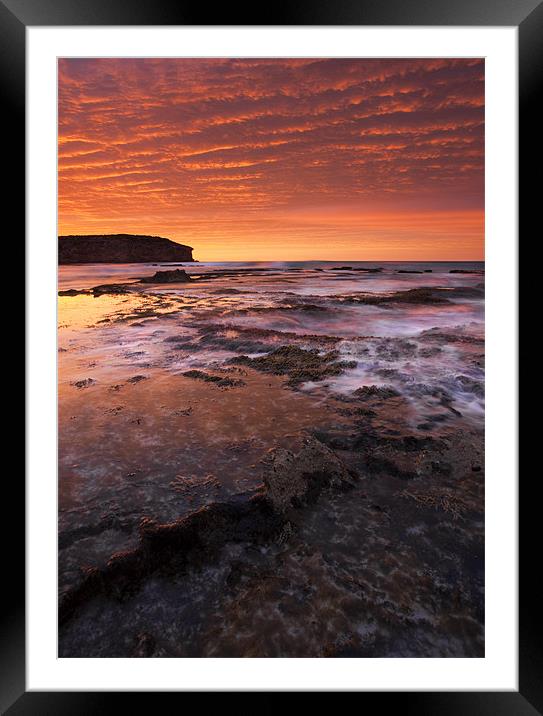 Red Tides Framed Mounted Print by Mike Dawson