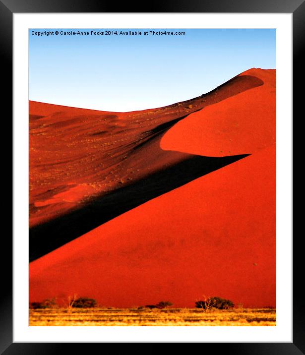 Bold Sculptural Dune, Namibia Framed Mounted Print by Carole-Anne Fooks