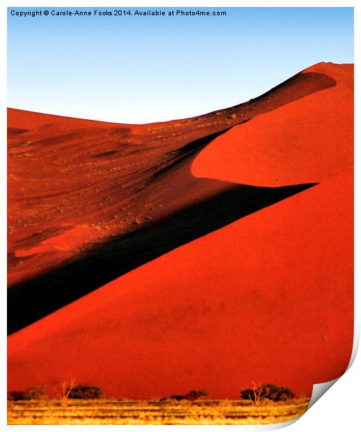 Bold Sculptural Dune, Namibia Print by Carole-Anne Fooks