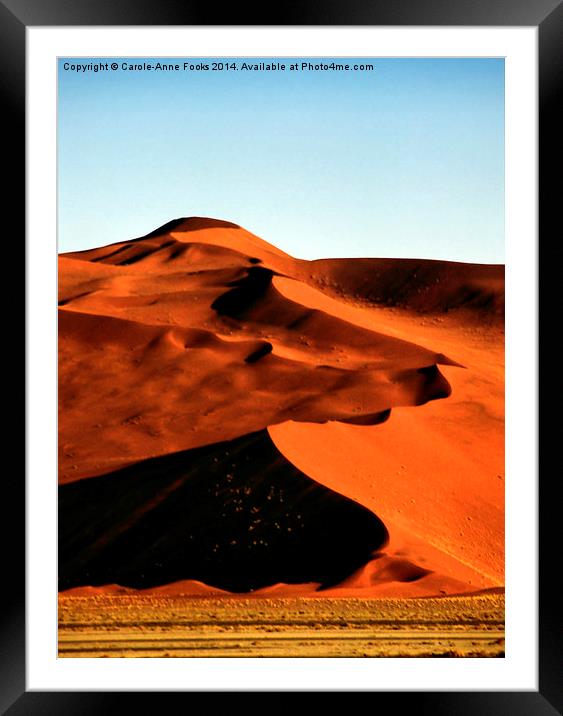 Dramatic Dunes, Namibia Framed Mounted Print by Carole-Anne Fooks