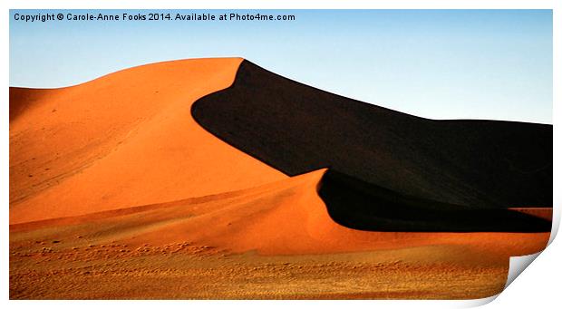Red Sculptural Dune, Namibia Print by Carole-Anne Fooks