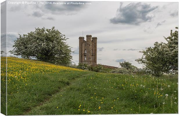 Broadway Tower, UK Canvas Print by Pauline Tims
