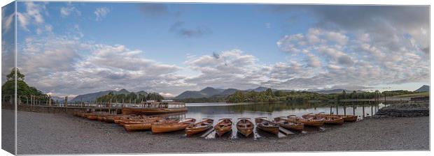 Derwent Water Landing Stage Panoramic Canvas Print by James Grant
