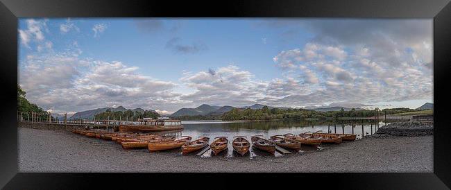 Derwent Water Landing Stage Panoramic Framed Print by James Grant