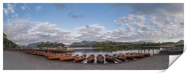 Derwent Water Landing Stage Panoramic Print by James Grant