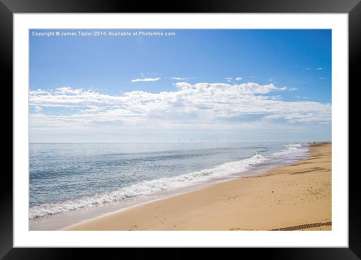 Sunny at Hemsby Beach Framed Mounted Print by James Taylor