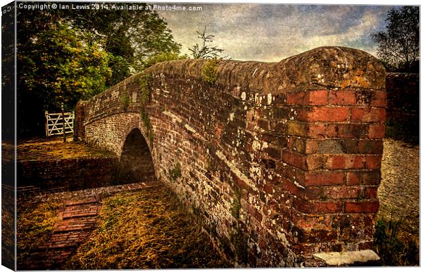 Enborne Canal Bridge Near Newbury Canvas Print by Ian Lewis