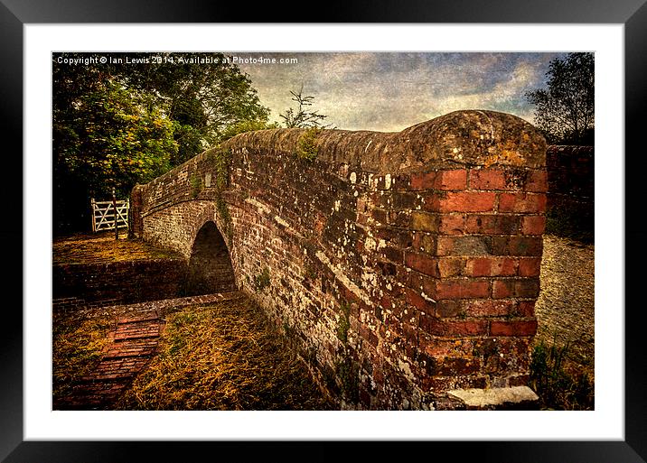 Enborne Canal Bridge Near Newbury Framed Mounted Print by Ian Lewis