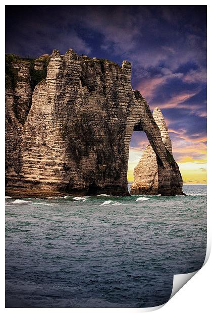 The Sea Arch at Entretat Print by Rob Lester