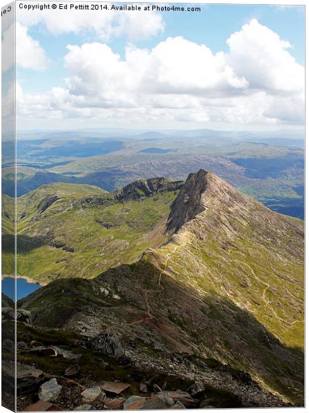 View From The Summit Canvas Print by Ed Pettitt