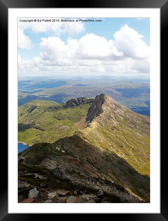 View From The Summit Framed Mounted Print by Ed Pettitt