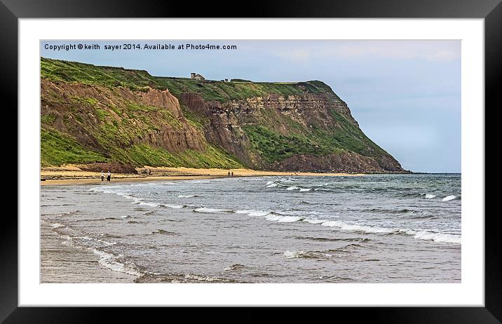 Skinningrove Cliffs Yorkshire Framed Mounted Print by keith sayer