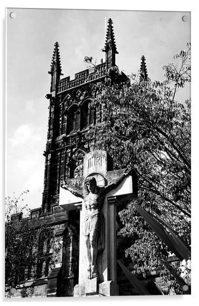 wolverhampton church Acrylic by david hopson