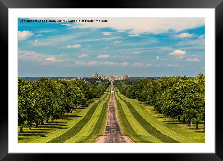 Long walk to the castle Framed Mounted Print by Laco Hubaty