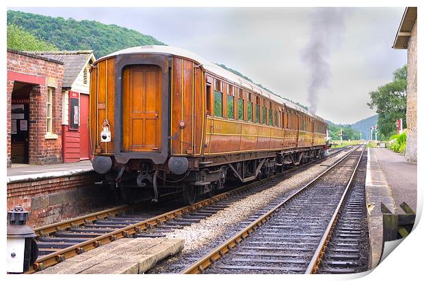 Steam Train Leaving Levisham Station Print by Richard Pinder