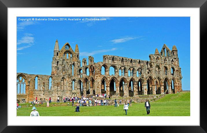 Whitby Abbey Framed Mounted Print by Gabriela Olteanu