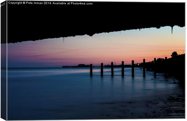 Sunset - Clacton Pier Canvas Print by Pete Inman