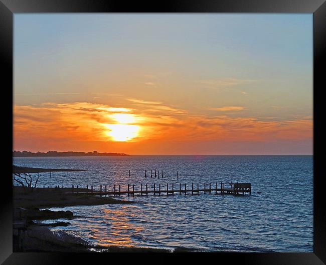 Pamlico Sunset Framed Print by Tom and Dawn Gari