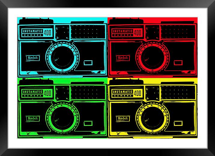 Camera Popart Framed Mounted Print by Colin Brittain