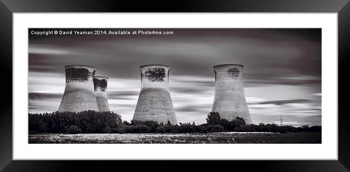 Cooling Towers before they fell Framed Mounted Print by David Yeaman