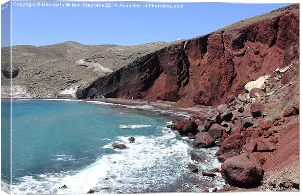 Red Beach Canvas Print by Elizabeth Wilson-Stephen