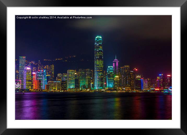 View of Hong Kong from Tsim Sha Tsui Framed Mounted Print by colin chalkley