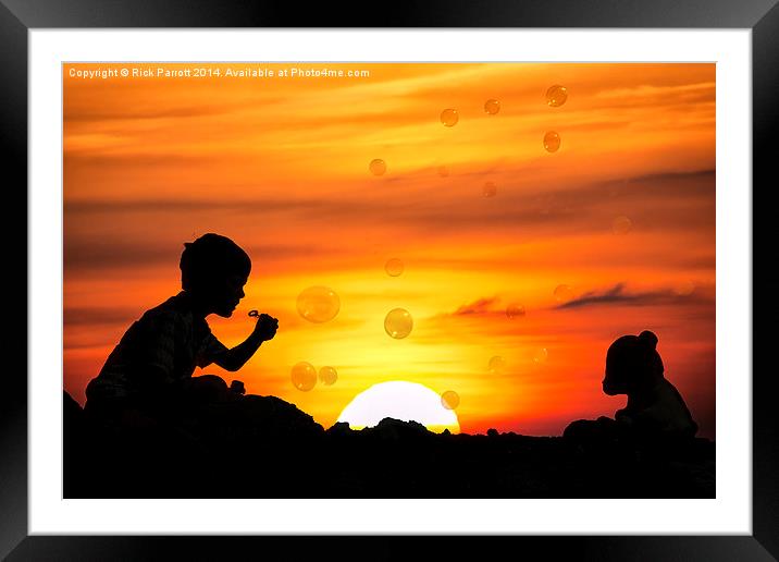Sunset With Ted Framed Mounted Print by Rick Parrott