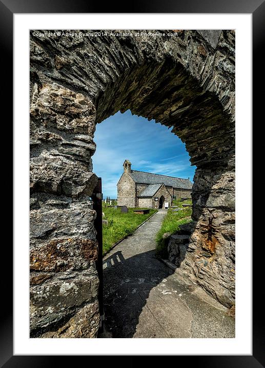 St Patrick Church Llanbadrig  Anglesey Framed Mounted Print by Adrian Evans