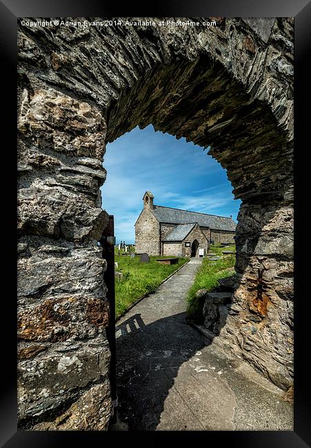 St Patrick Church Llanbadrig  Anglesey Framed Print by Adrian Evans