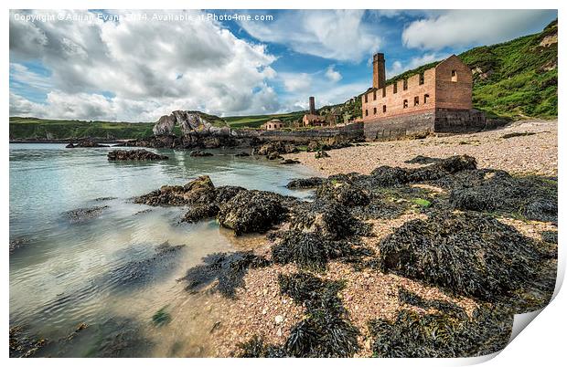Porth Wen Brickworks Anglesey  Print by Adrian Evans
