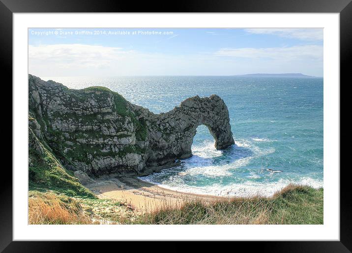 Durdle Door Framed Mounted Print by Diane Griffiths