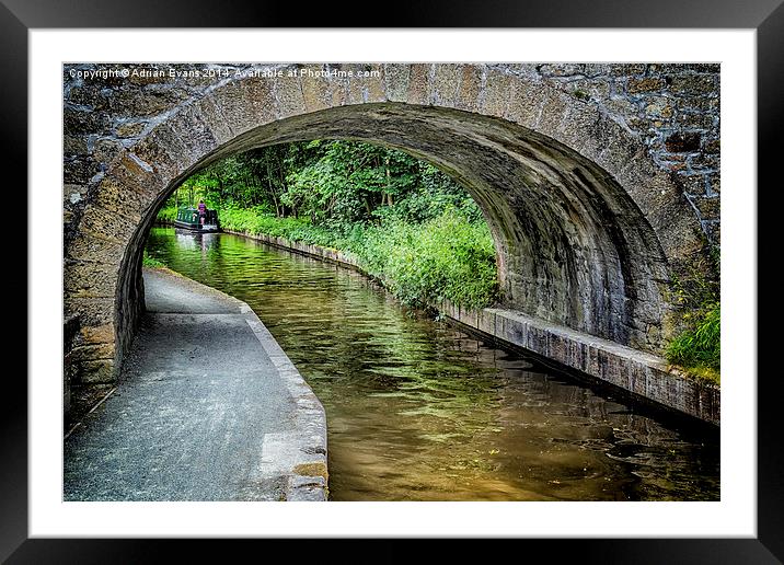 Canal Bridge Llangollen Framed Mounted Print by Adrian Evans