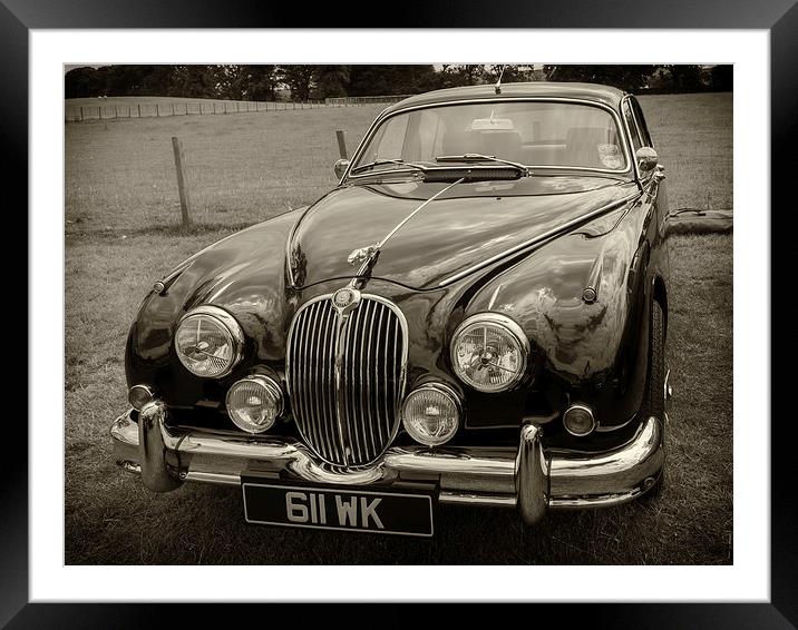 The Timeless Elegance of the Jaguar Mk2 Framed Mounted Print by Tommy Dickson