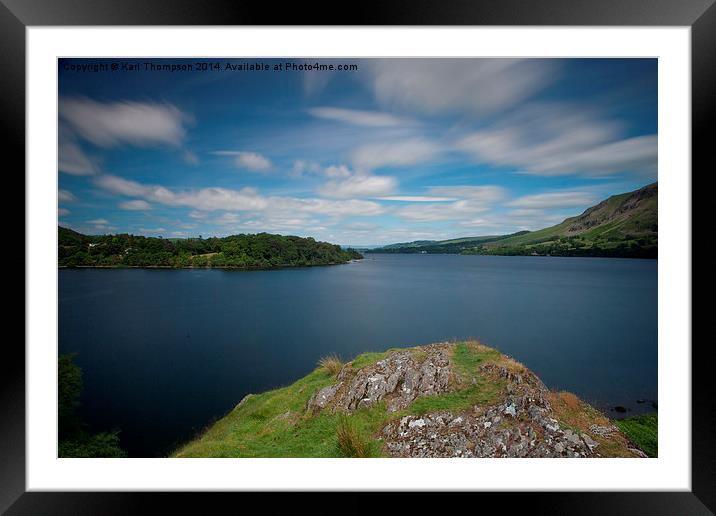 View North on Ullswater Framed Mounted Print by Karl Thompson