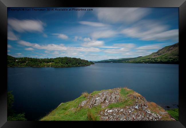 View North on Ullswater Framed Print by Karl Thompson
