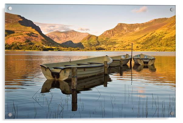Llyn Nantlle Acrylic by Rory Trappe