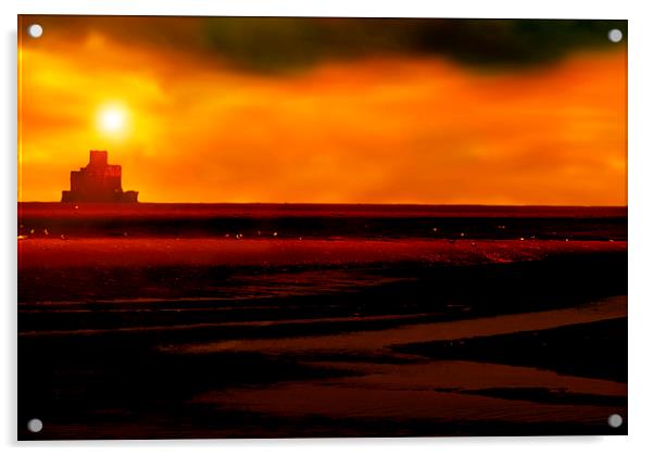 World War II Sunset Acrylic by Daves Photography