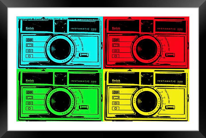 Camera pop art Framed Mounted Print by Colin Brittain