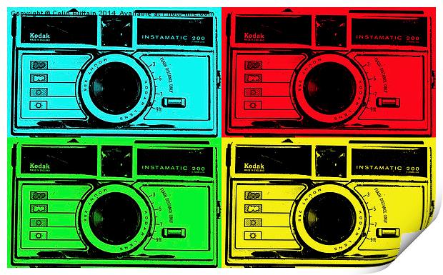 Camera pop art Print by Colin Brittain