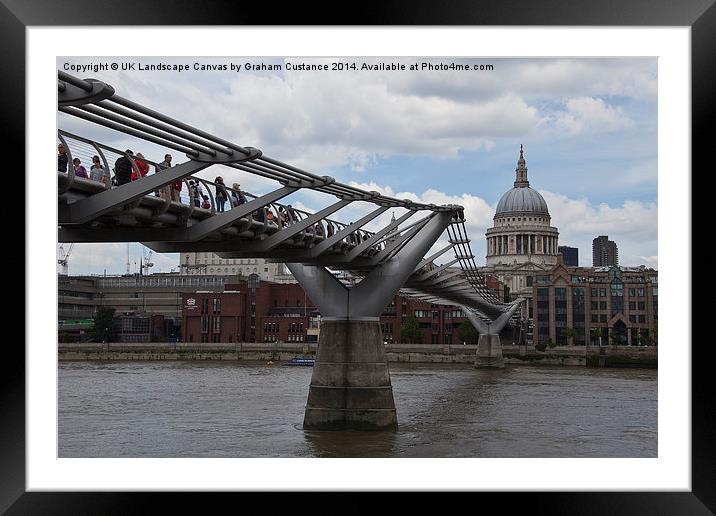 Millennium Bridge Framed Mounted Print by Graham Custance