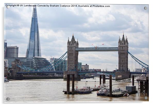 London Skyline Acrylic by Graham Custance