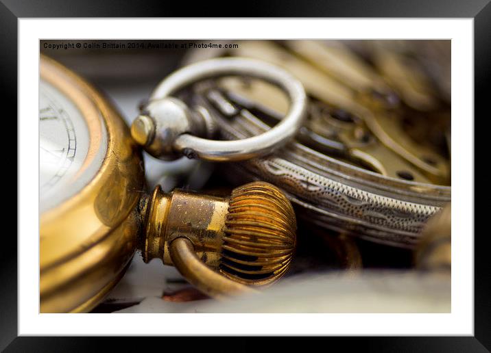 Pocket watch Framed Mounted Print by Colin Brittain