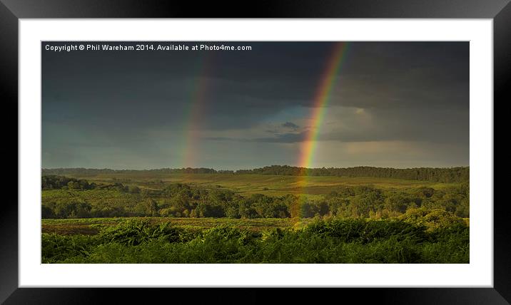Rainbows at Mogshade Framed Mounted Print by Phil Wareham