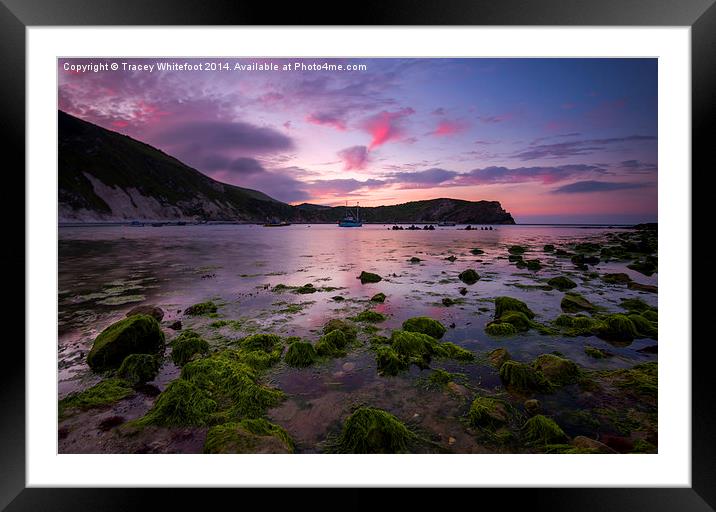 Lulworth Cove Sunrise Framed Mounted Print by Tracey Whitefoot