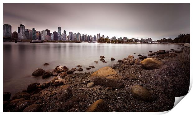 Vancouver harbour Stanley park Print by Leighton Collins