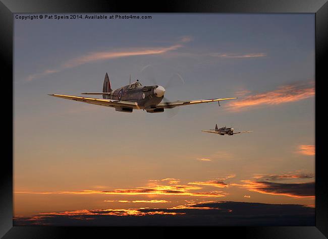Spitfire - Mission Complete Framed Print by Pat Speirs